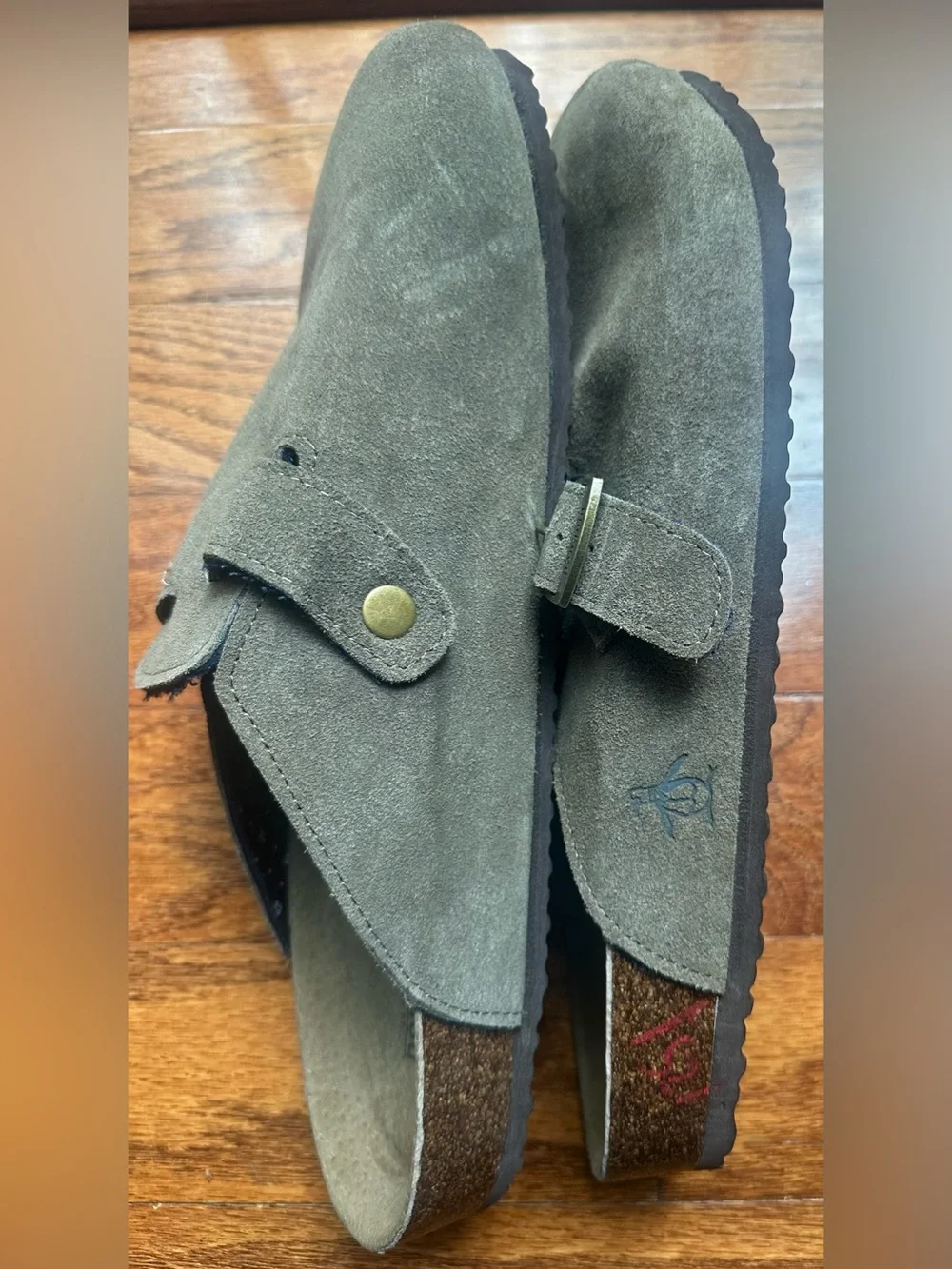 NWT Original Penguin Men’s Olive Suede Slip-On Loafers with Buckle